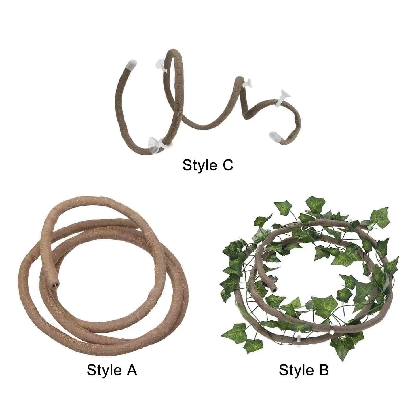 Lianes Décoratives Flexibles pour Terrarium – 100 cm