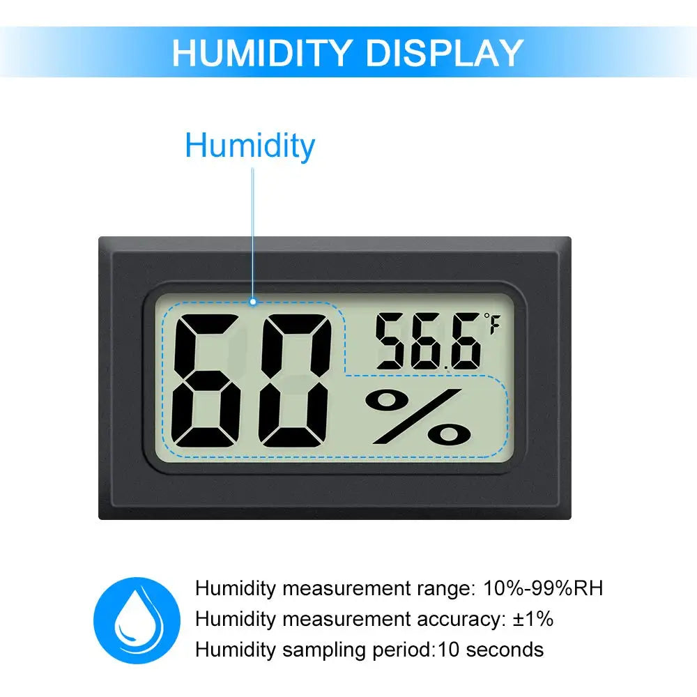 Thermomètre & Hygromètre LCD pour Terrarium Reptile – Haute Précision