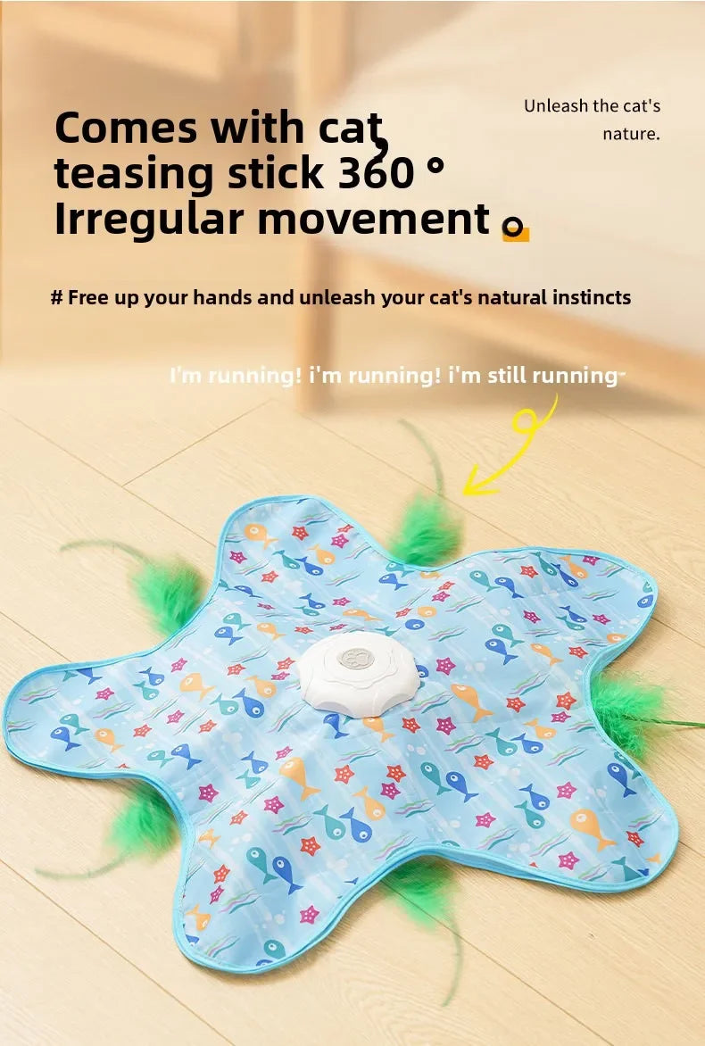 Elektrisch draaiplateau voor katten, zelfstimulerend en vervelingsbestendig huisdierenspeeltje, leuke en intelligente kattenstok, sportieve consumptie