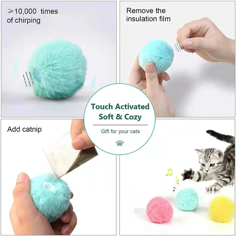 Balle Interactive Sonore pour Chat – Jouet Électrique avec Sons d'Animaux