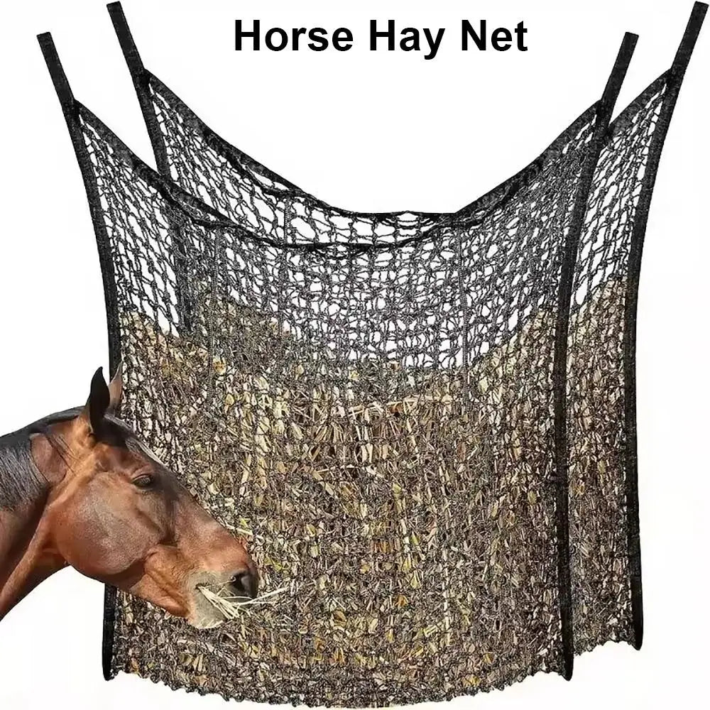 1 stuk nieuwe slowfeed hooinet hangend 80x90cm paardenhooinet grote capaciteit hooivoederzak voor paarden geiten schapen