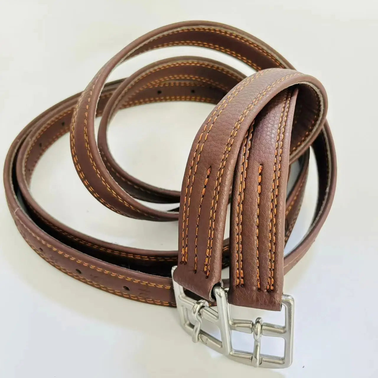 étriviéres en cuir synthétique – Attaches acier inoxydable
