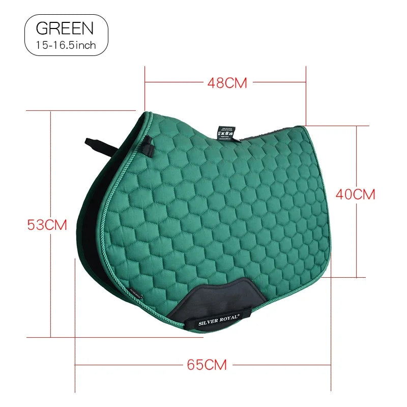 Tapis de Selle Anglais – Forme Anatomique, Respirant, 15–18 pouces, 6 Coloris