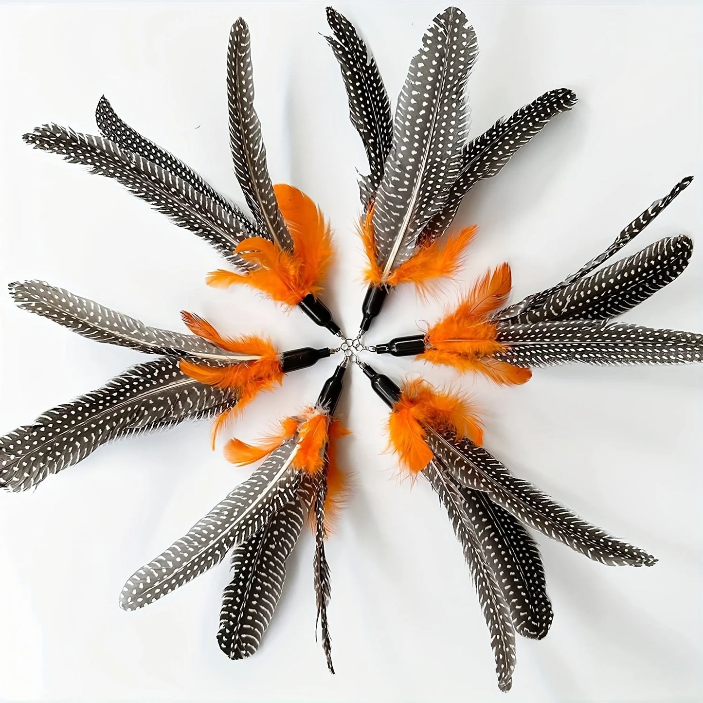 Recharges plumes naturelles pour baguette de chat – Lot de 6