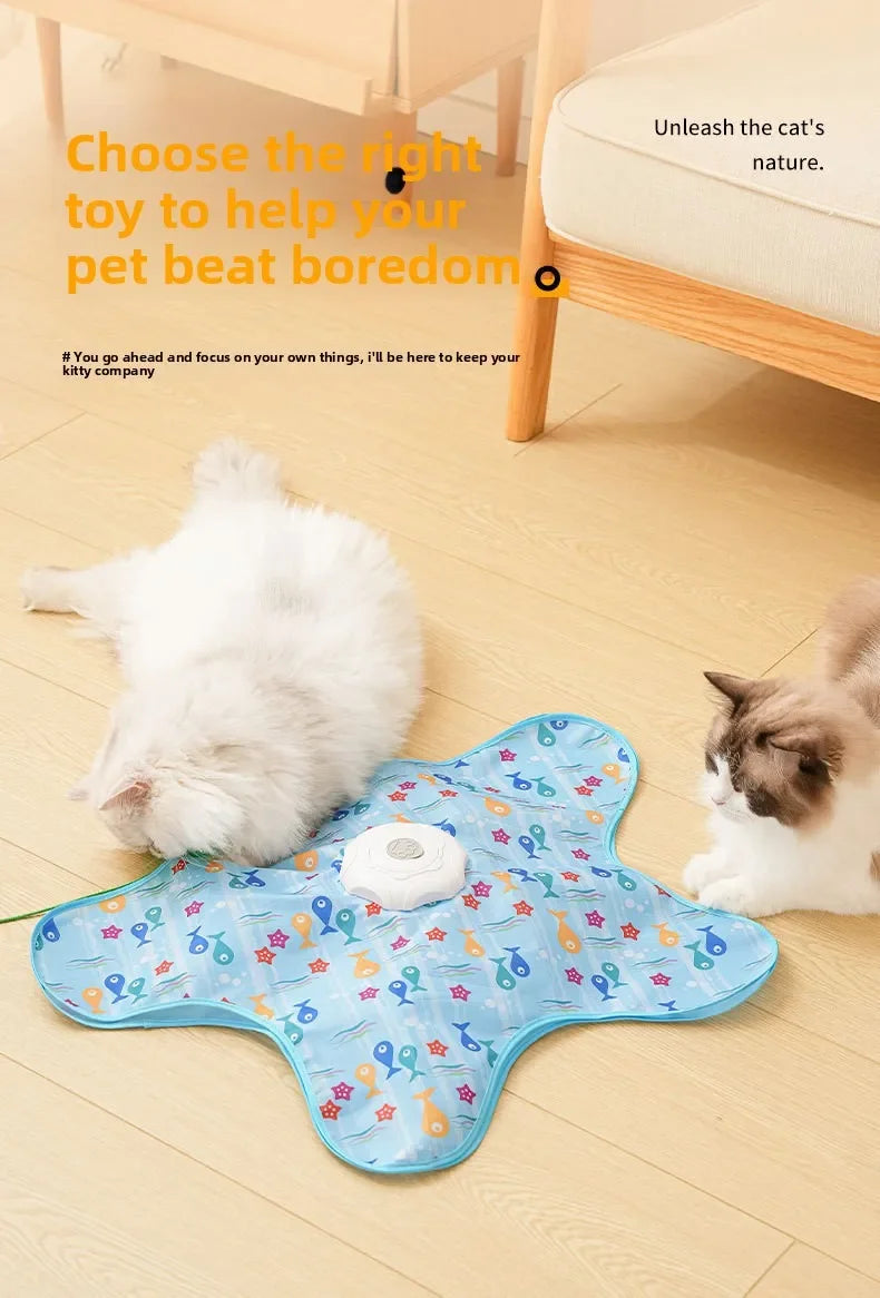 Elektrisch draaiplateau voor katten, zelfstimulerend en vervelingsbestendig huisdierenspeeltje, leuke en intelligente kattenstok, sportieve consumptie