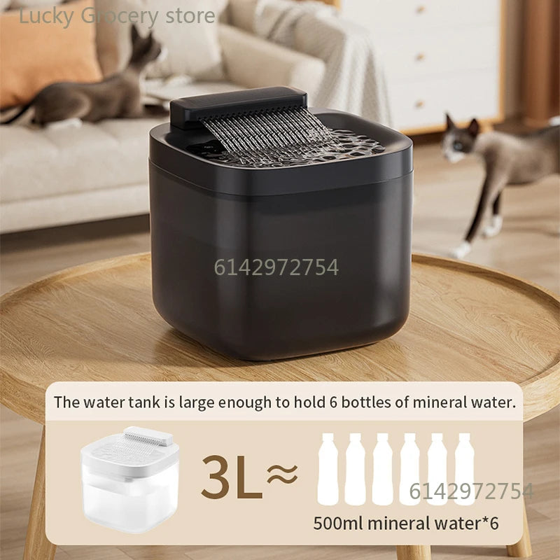 Fontaine à Eau pour Chat & Chien 3L | Pompe USB Silencieuse, Filtre & Anti-Sèchement