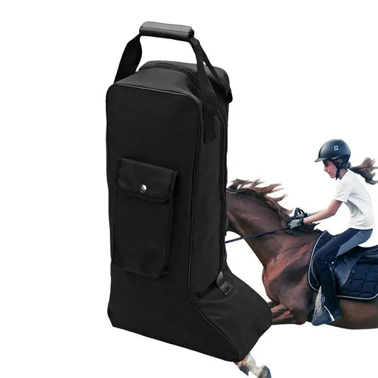 Sac pour Bottes d'Équitation – Oxford 600D Impérméable, Noir, 54 cm