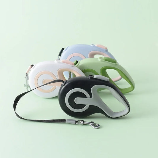 Corde de traction réfléchissante pour chien 3M 5M à enroulement automatique, flexible, idéale pour les promenades et les courses en extérieur.