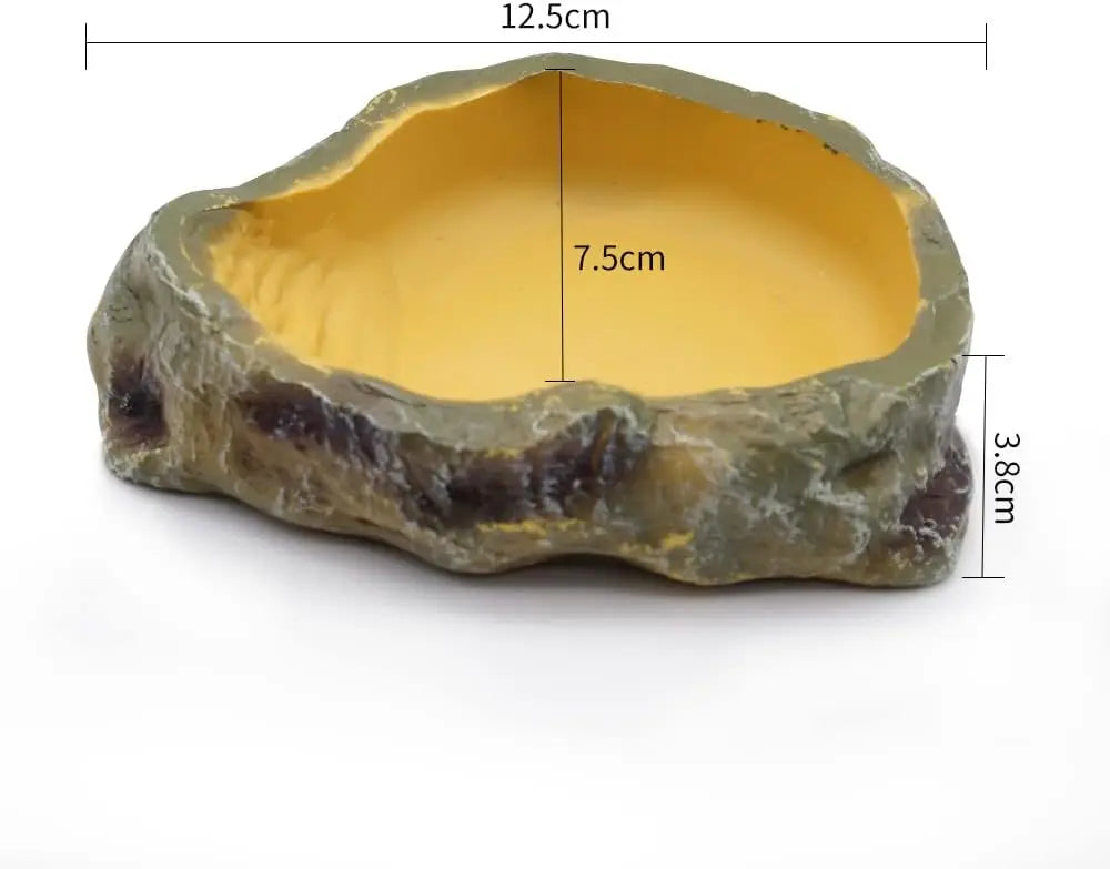 Bol Imitation Roche en Résine pour Reptiles – Terrarium