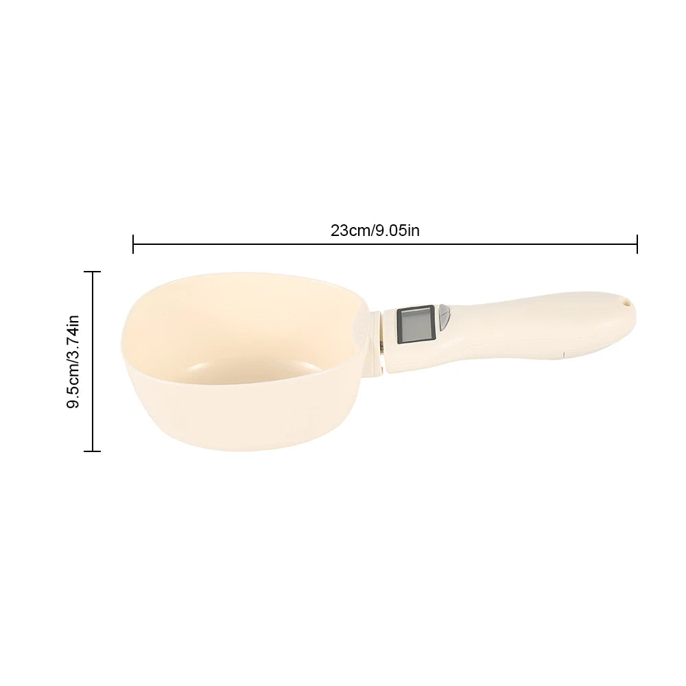 Cuillère à mesurer les aliments pour animaux de compagnie, tasse à mesurer électronique pour aliments pour chiens et chats, cuillère numérique, balance de cuisine avec affichage LED