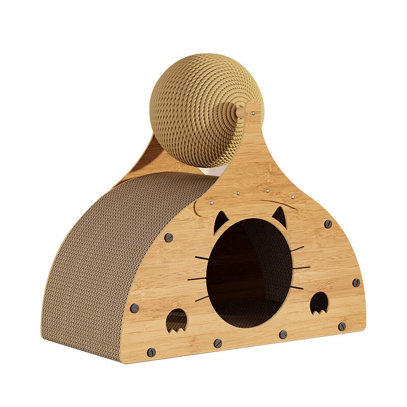 Griffoir-Lounge 2-en-1 pour Chat en Carton – Rouge, Bleu ou Vert