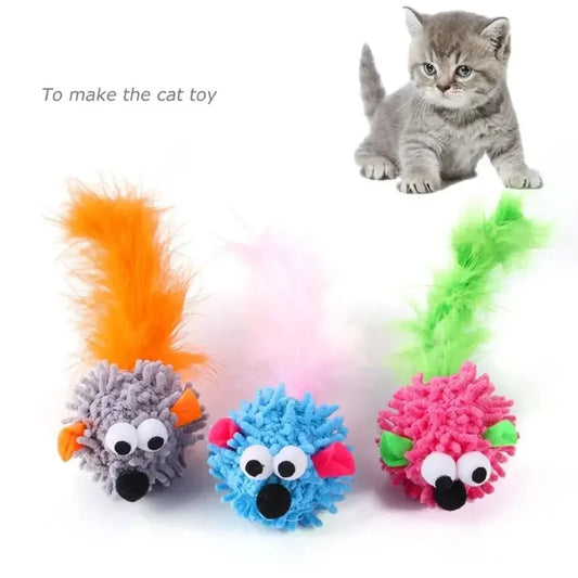 Souris pour chat en peluche