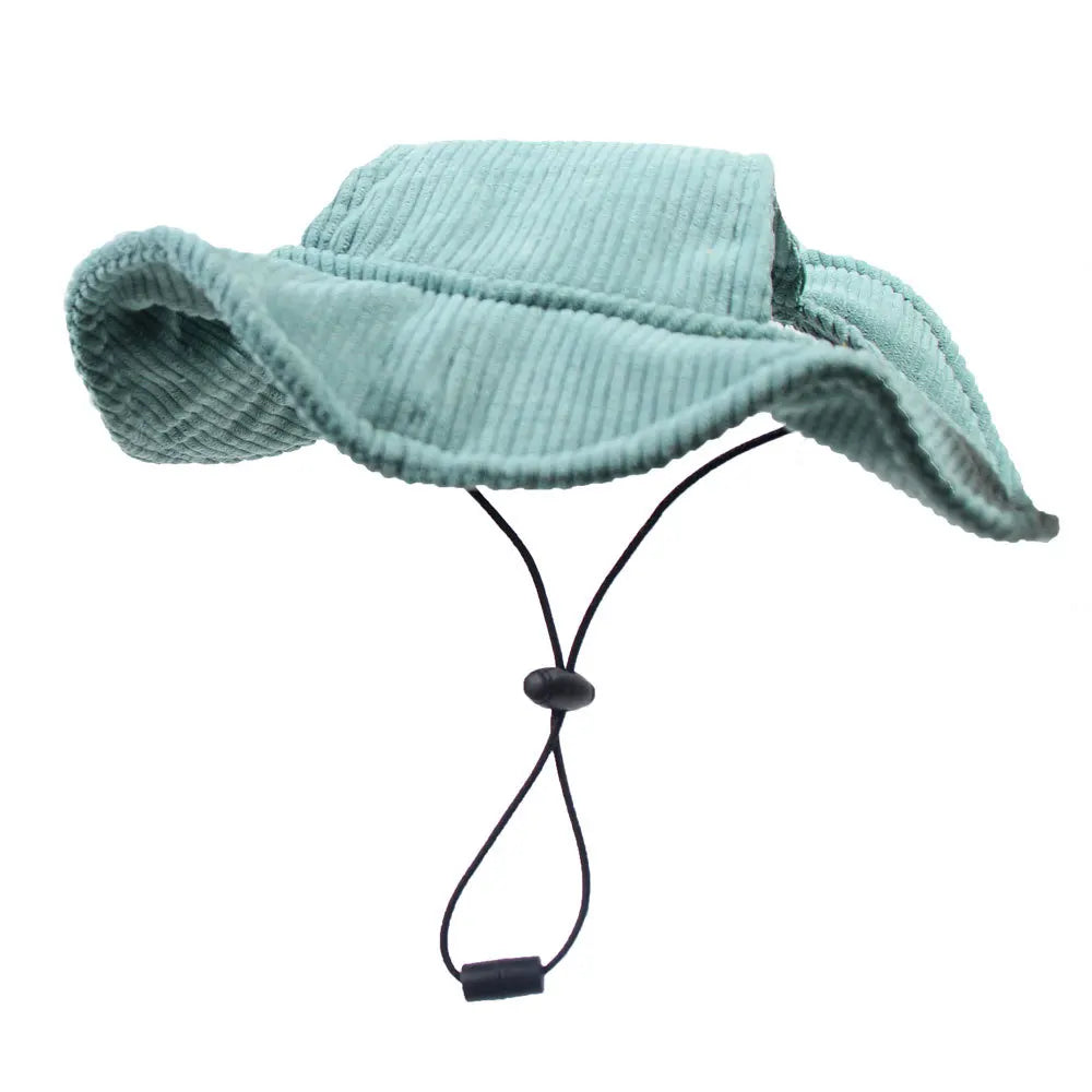 Chapeau pour Chien Anti-UV Réglable – Tailles XS à XL, Velours Côtelé