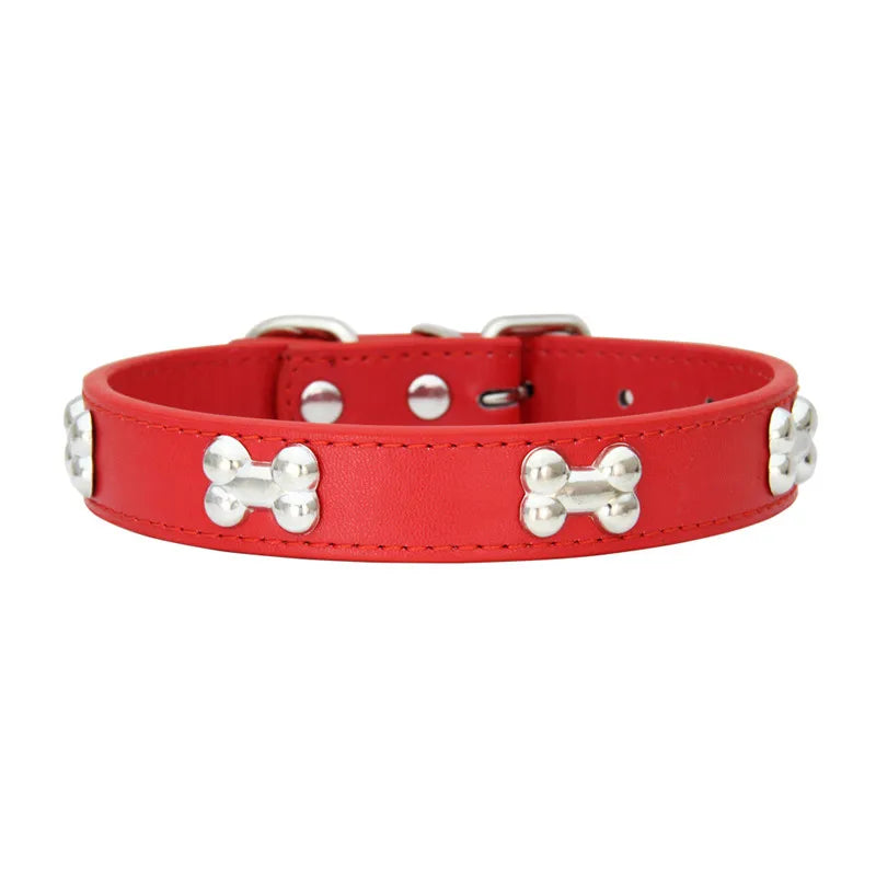 Collier en Cuir pour Chien – 16 Couleurs, Tailles XS à L