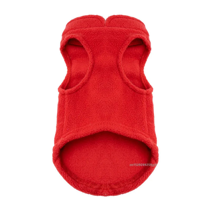 Gilet Polaire pour Chien & Chat — Veste d'Hiver avec Anneau en D, Tailles S à XL