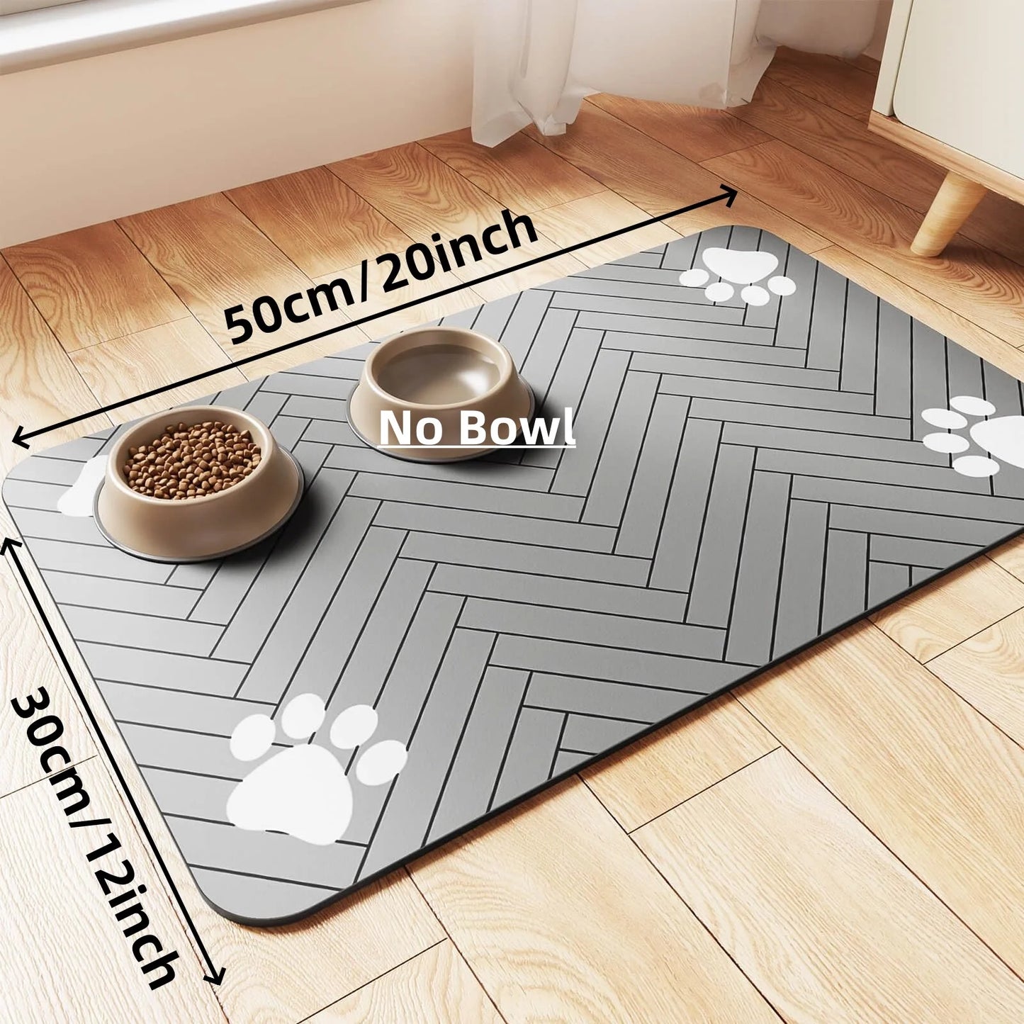 Tapis d’alimentation absorbant pour chien et chat