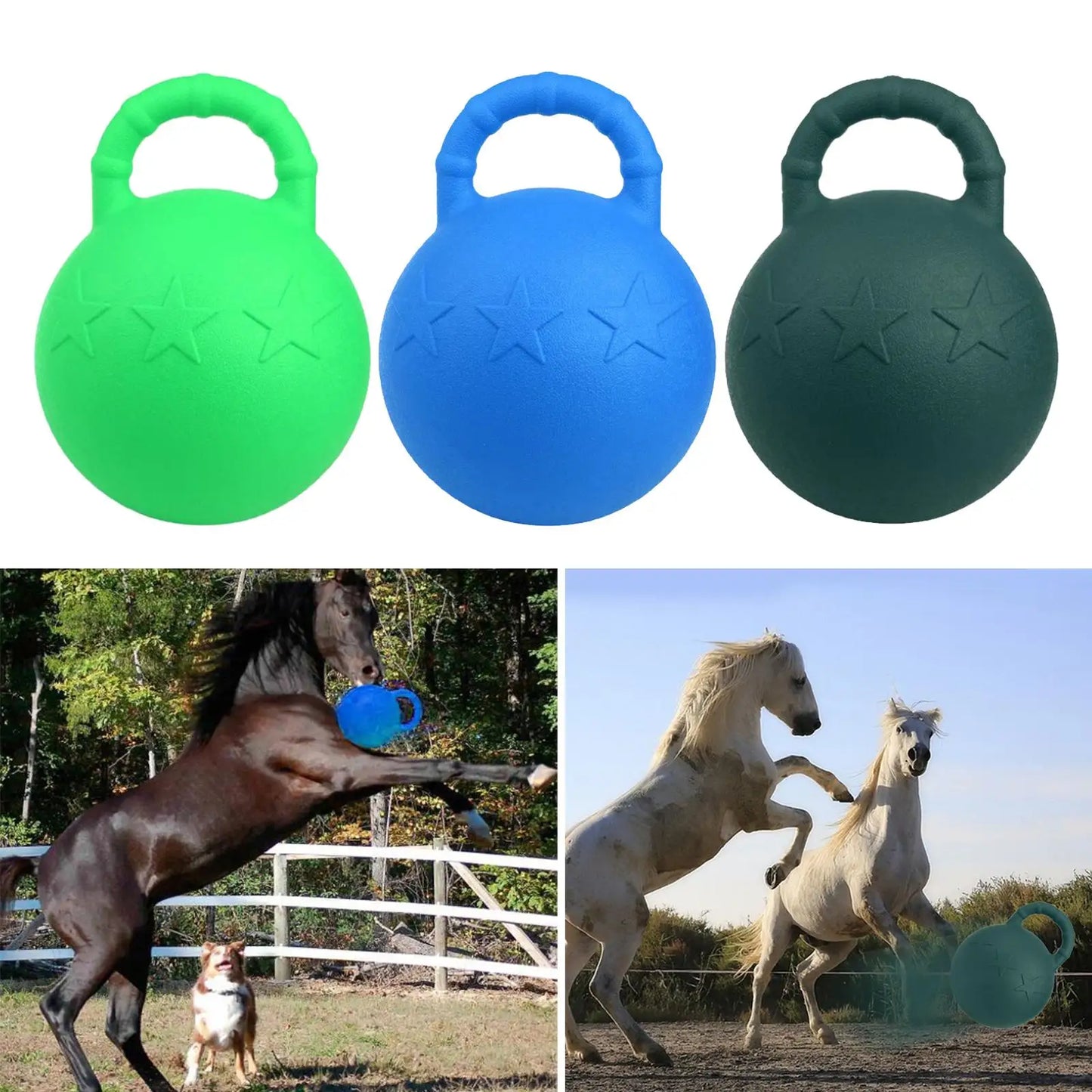 Balle de Jeu en Caoutchouc pour Cheval  — 25 cm, Parfumée, Gonflable