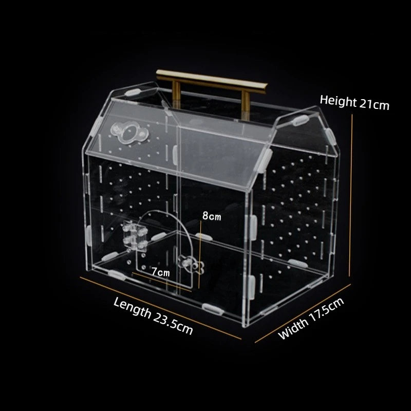 Terrarium Acrylique Portable pour Reptiles – Fermeture Magnétique