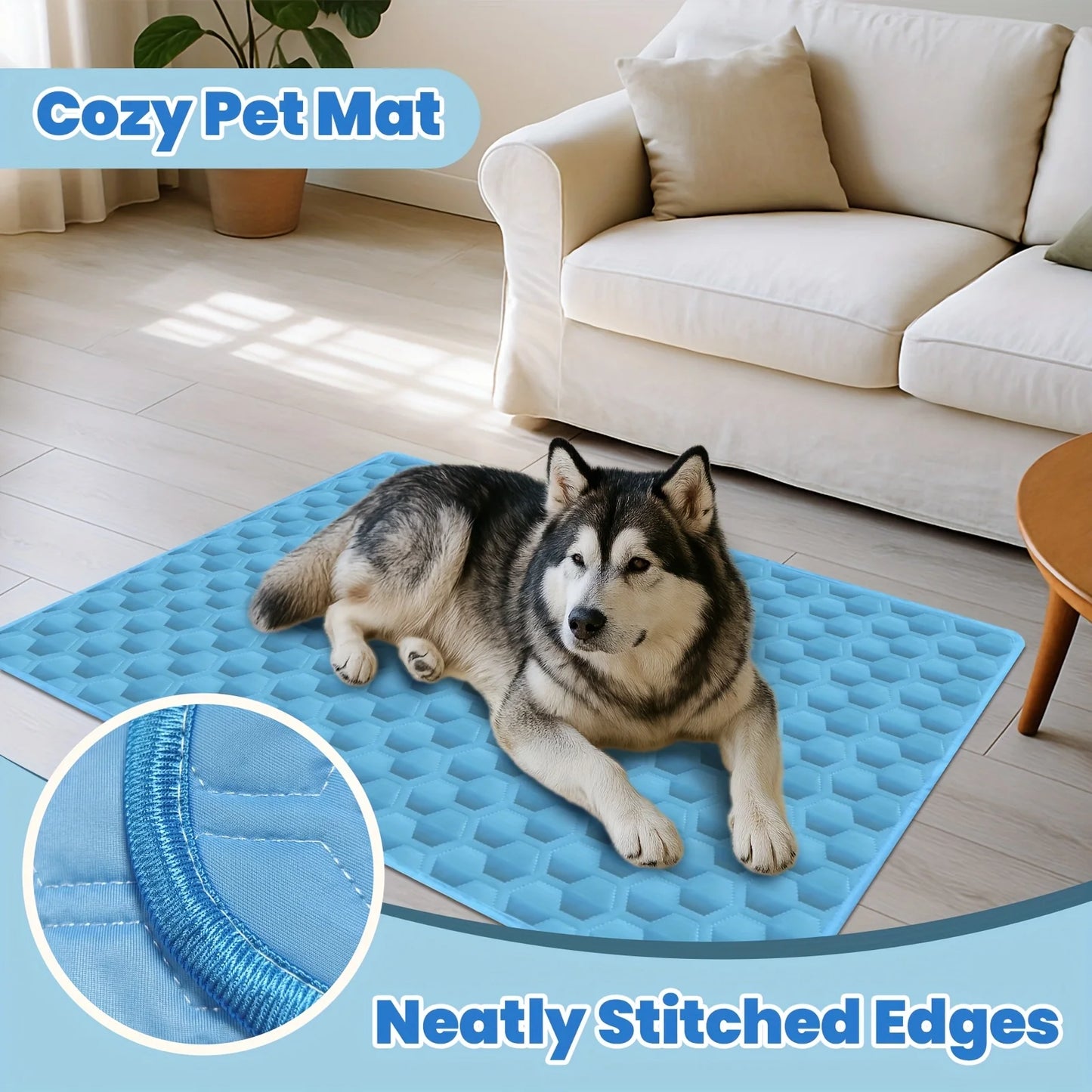 Tapis rafraîchissant pour chien, lavable, portable, pour l'été, couverture en soie glacée pour chiens et chats, tapis de couchage respirant pour canapé