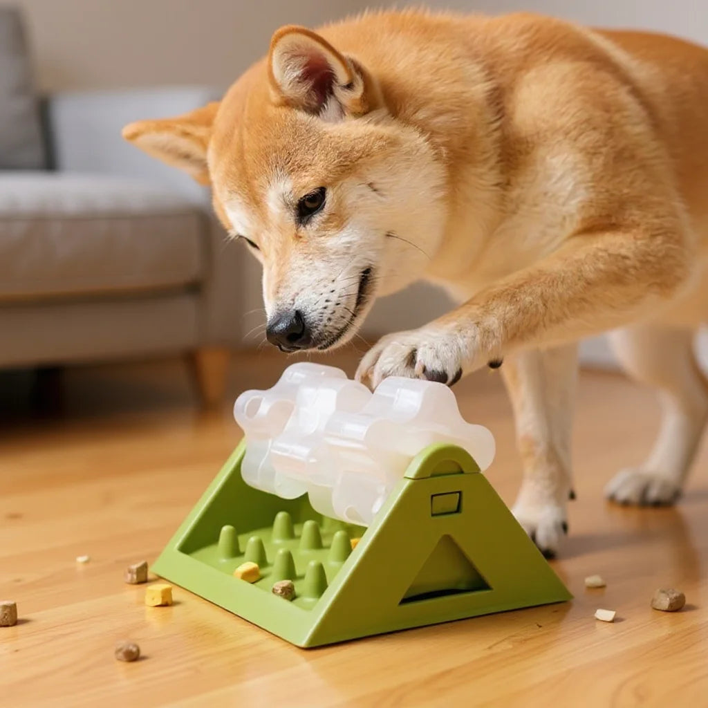 Distributeur de Nourriture Interactif pour Chien – Mangeoire Puzzle Anti-Fuite