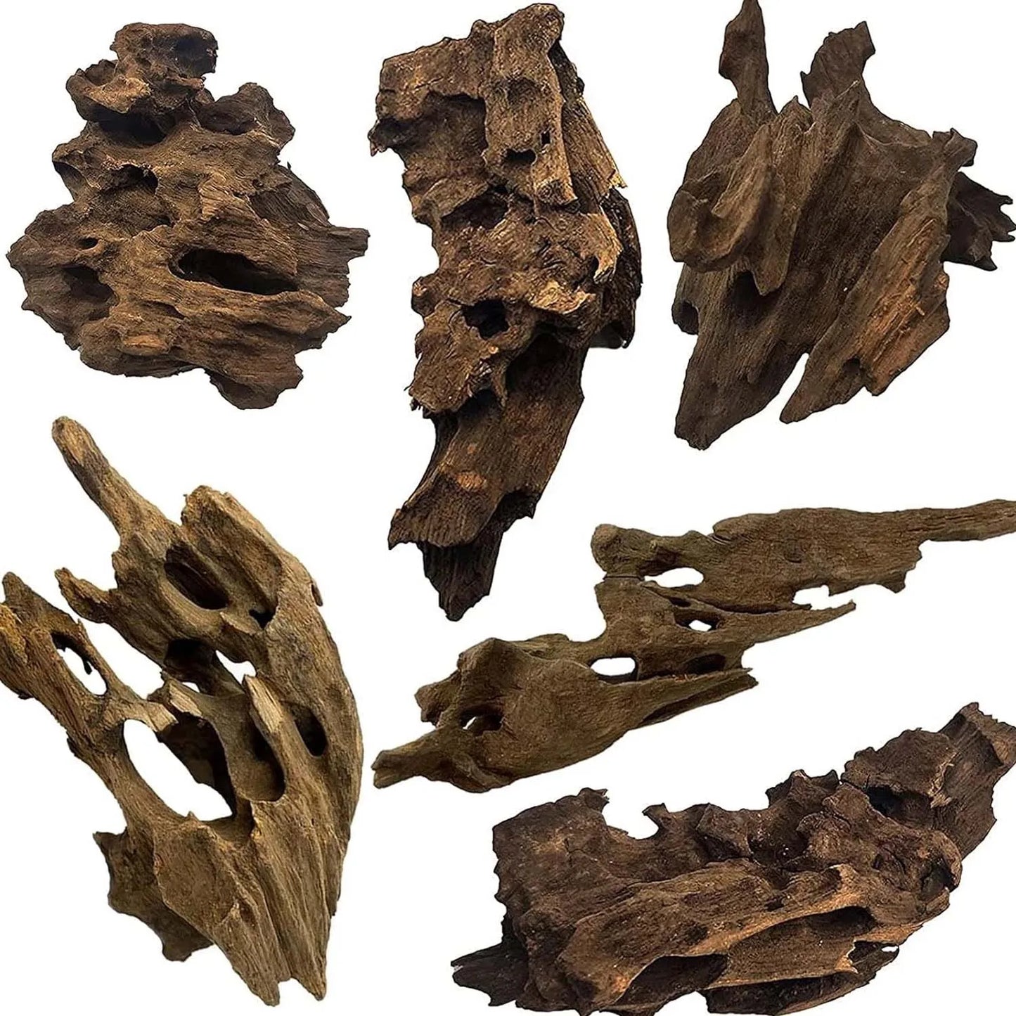 Bois Flotté Naturel Poreux pour Aquarium & Terrarium – Décoration Crevettes & Crabes, 10-20 cm