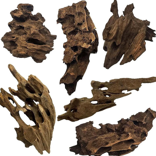 Bois Flotté Naturel Poreux pour Aquarium & Terrarium – Décoration Crevettes & Crabes, 10-20 cm