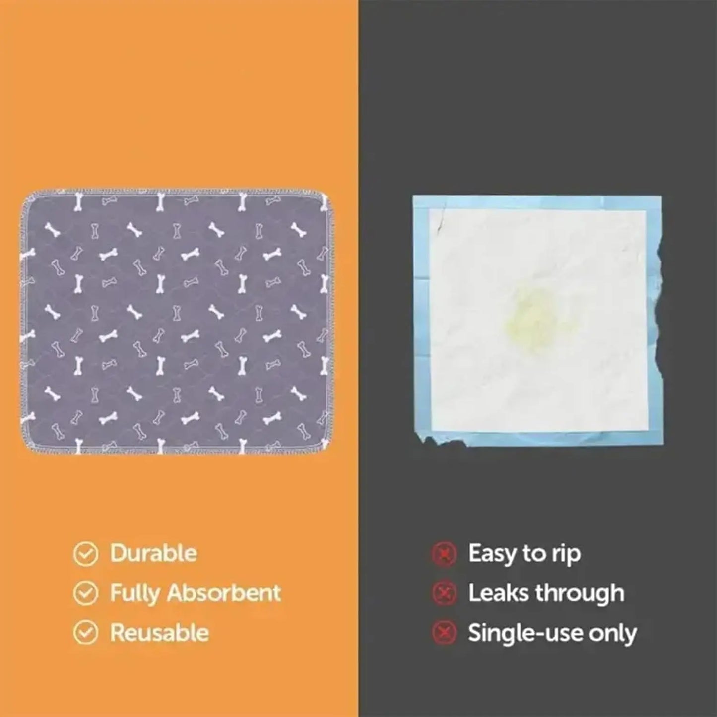 Tapis de Propreté Lavable pour Chiot — Anti-Fuites, Anti-Odeurs & Phéromones
