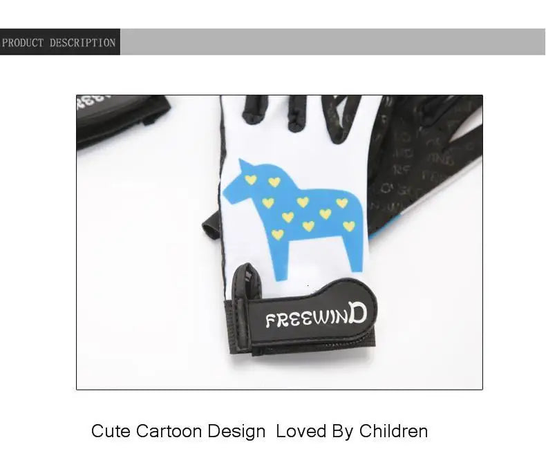 Antislip siliconengel, ultrafijne kinderrijhandschoenen, voor paarden, 2-12 jaar