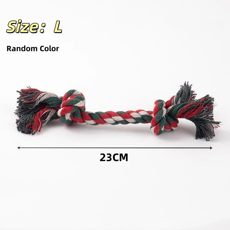 Corde à Double Nœud en Coton pour Chien & Chat – Jouet Mordant, Nettoyage Dentaire, 15 ou 21 cm