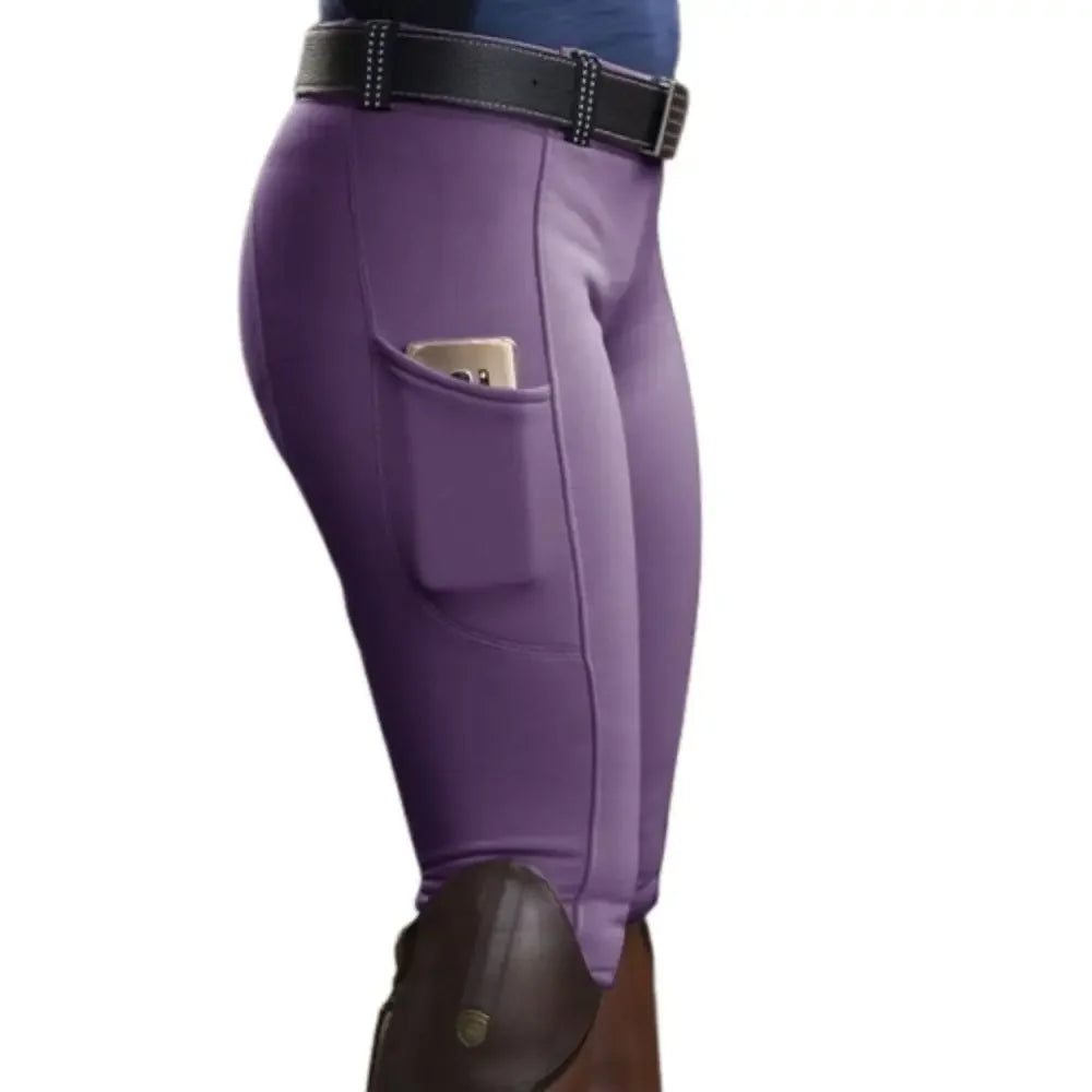 Pantalon d'équitation slim SIRENXI – Extensible, anti-boulochage & poche téléphone