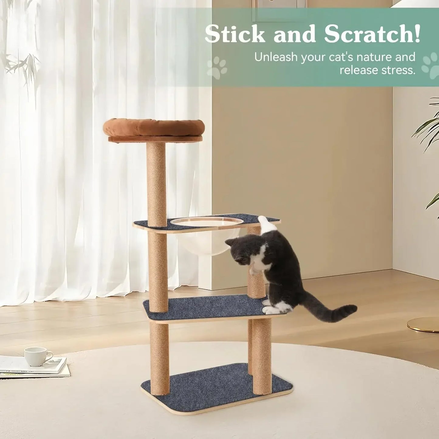 Tapis Griffoir Adhésif pour Chat — Protège Meubles, Antidérapant & Multifonction