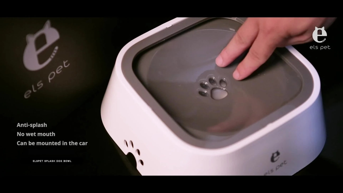 Antiknoeihondenwaterbak, langzaam drinkende waterdispenser met anti-stik drijfschaal.