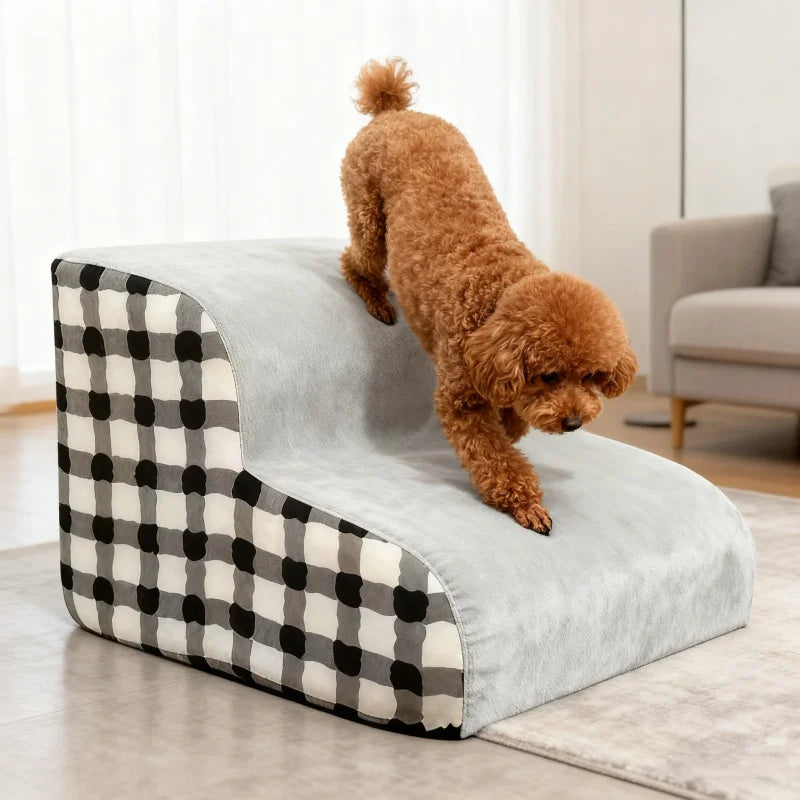 Escalier pour Chien en Mousse Haute Densité – 2 ou 3 Marches, Antidérapant