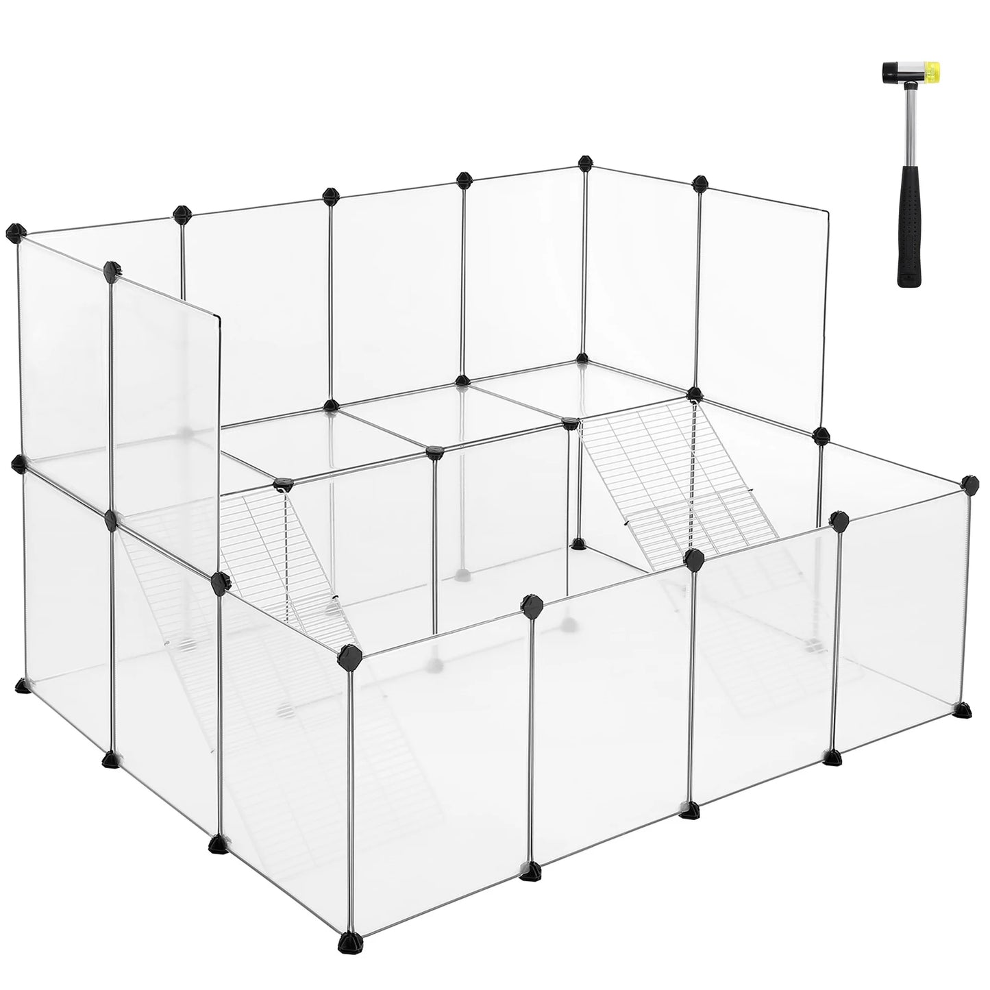 Enclos modulable 143x108x92 cm pour petits animaux