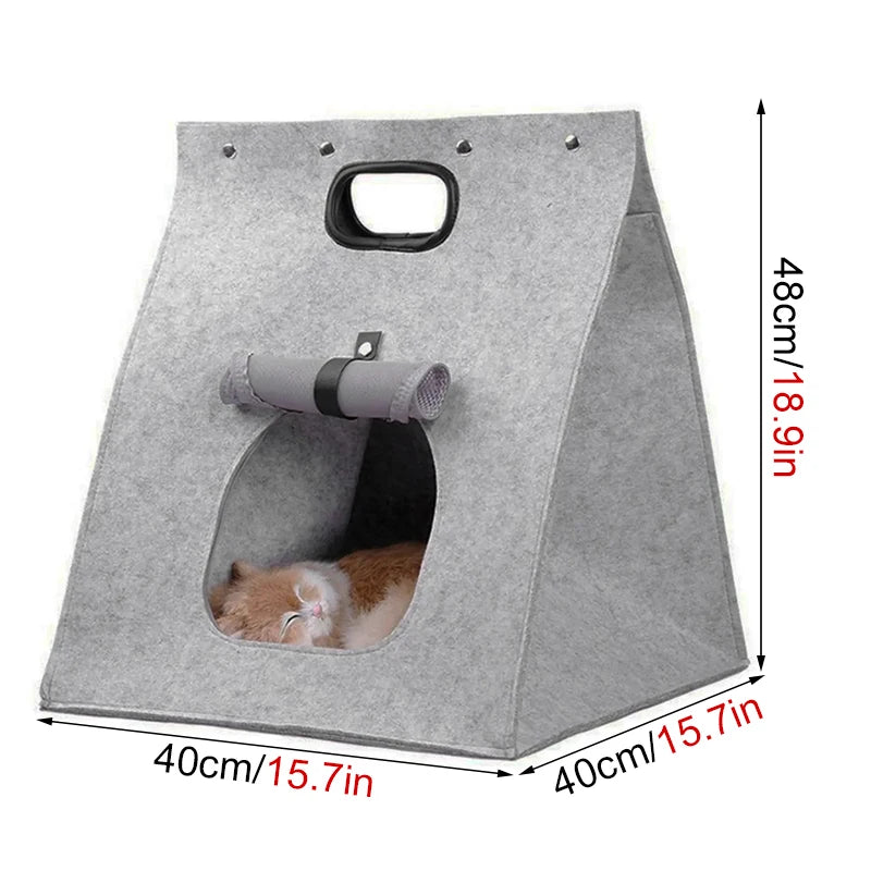 Tente-Lit Pliable pour Chat — Cave Cosy 2-en-1