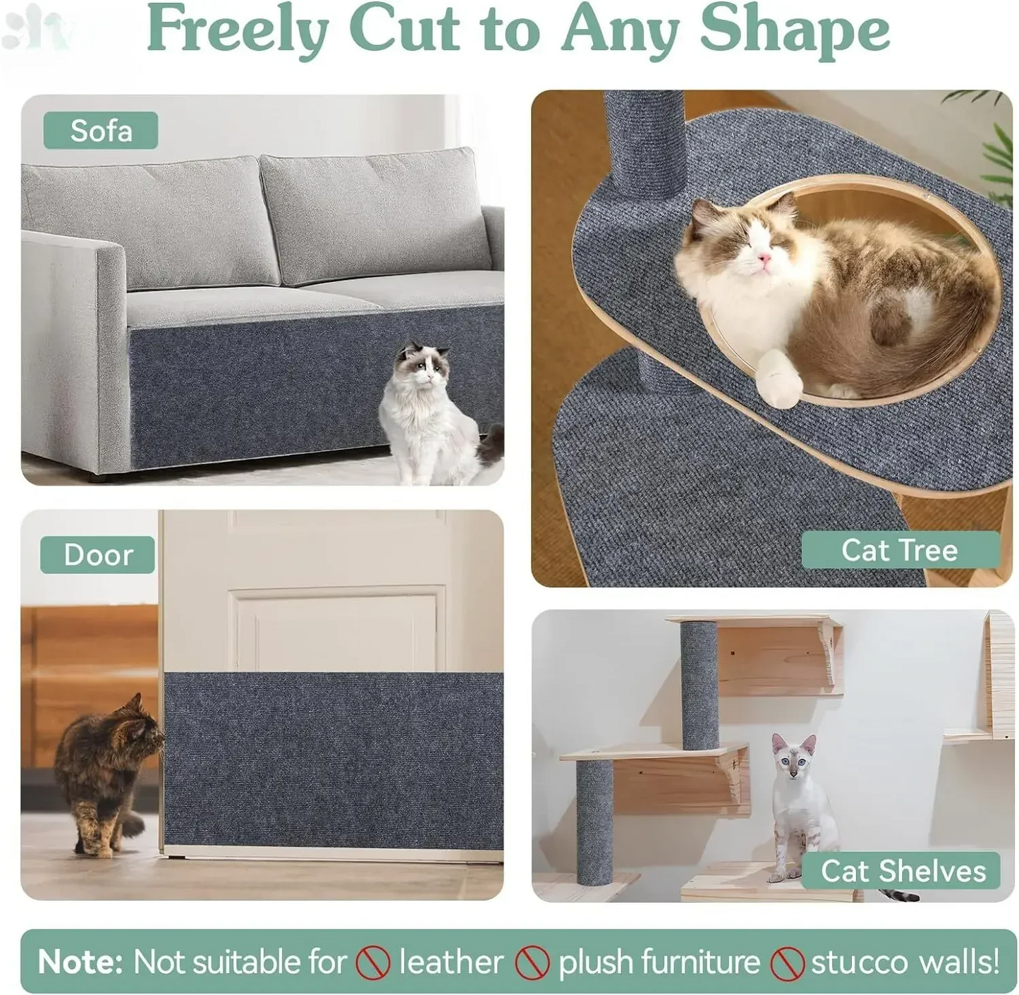 Tapis Griffoir Adhésif pour Chat — Protège Meubles, Antidérapant & Multifonction