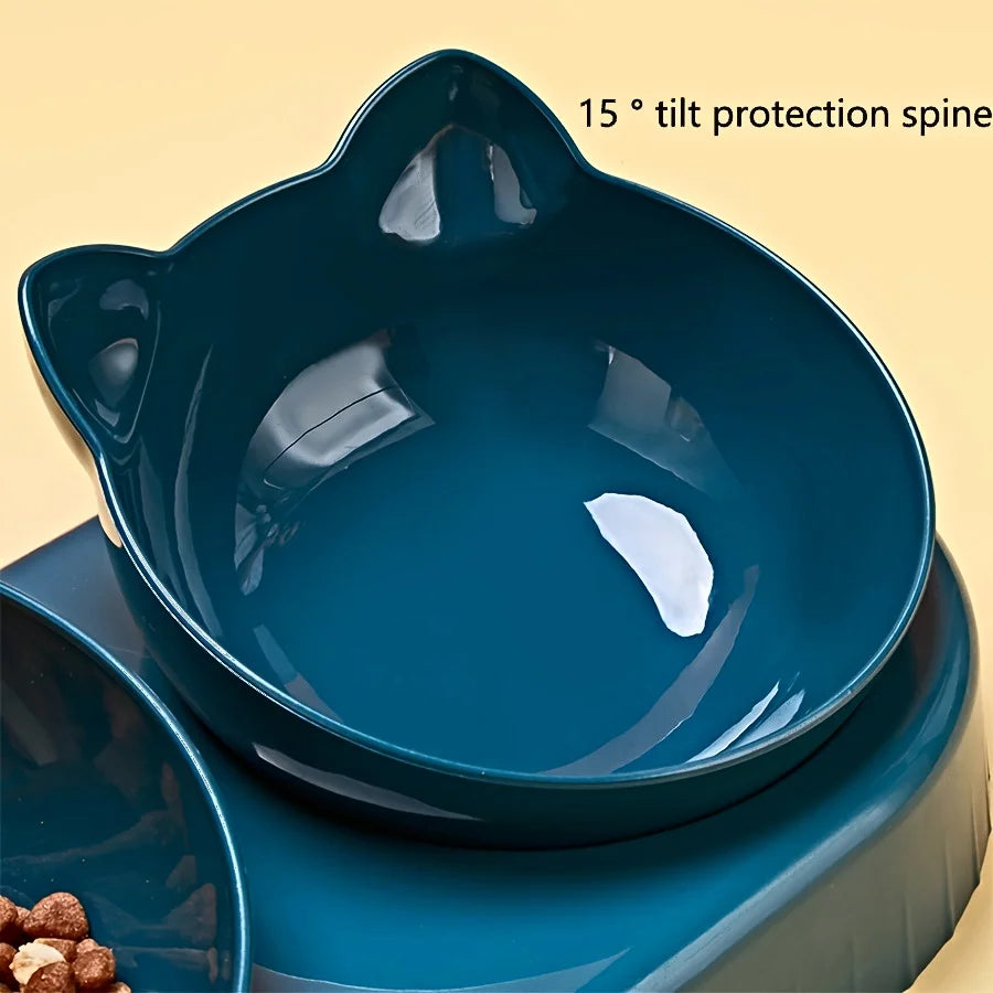 Ensemble 3 en 1 gamelle et distributeur d’eau pour chat