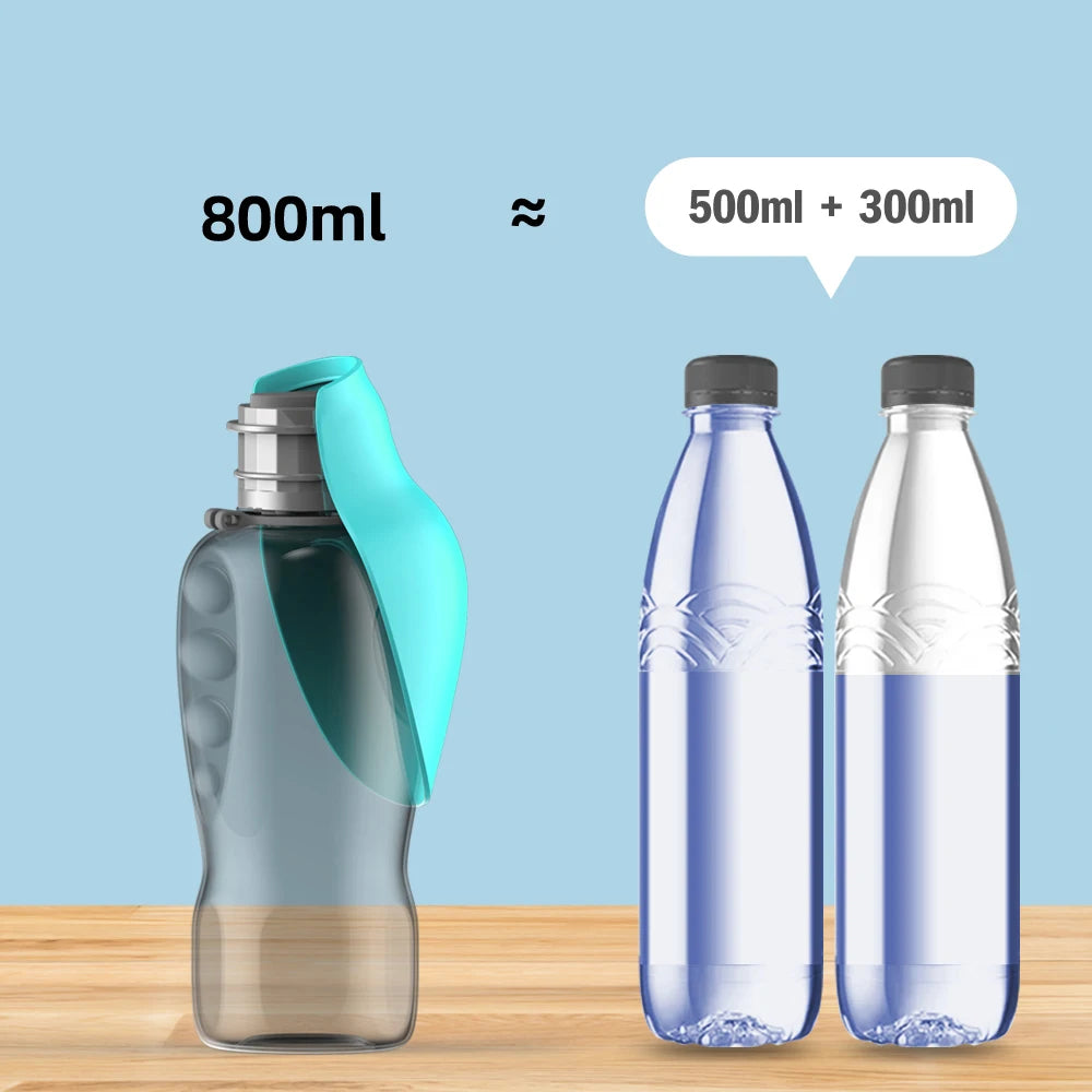 Bouteille d'eau portable pour chien, 800ml, pour chiens de petite, moyenne et grande taille, bol à boire pour voyage en plein air, mangeoire pour chiot et chat, accessoires pour animaux de compagnie Labrador