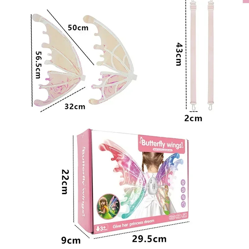 Ailes de Papillon Lumineuses pour Chien – Accessoire Fée Électrique, Lumière Colorée ou Chaude