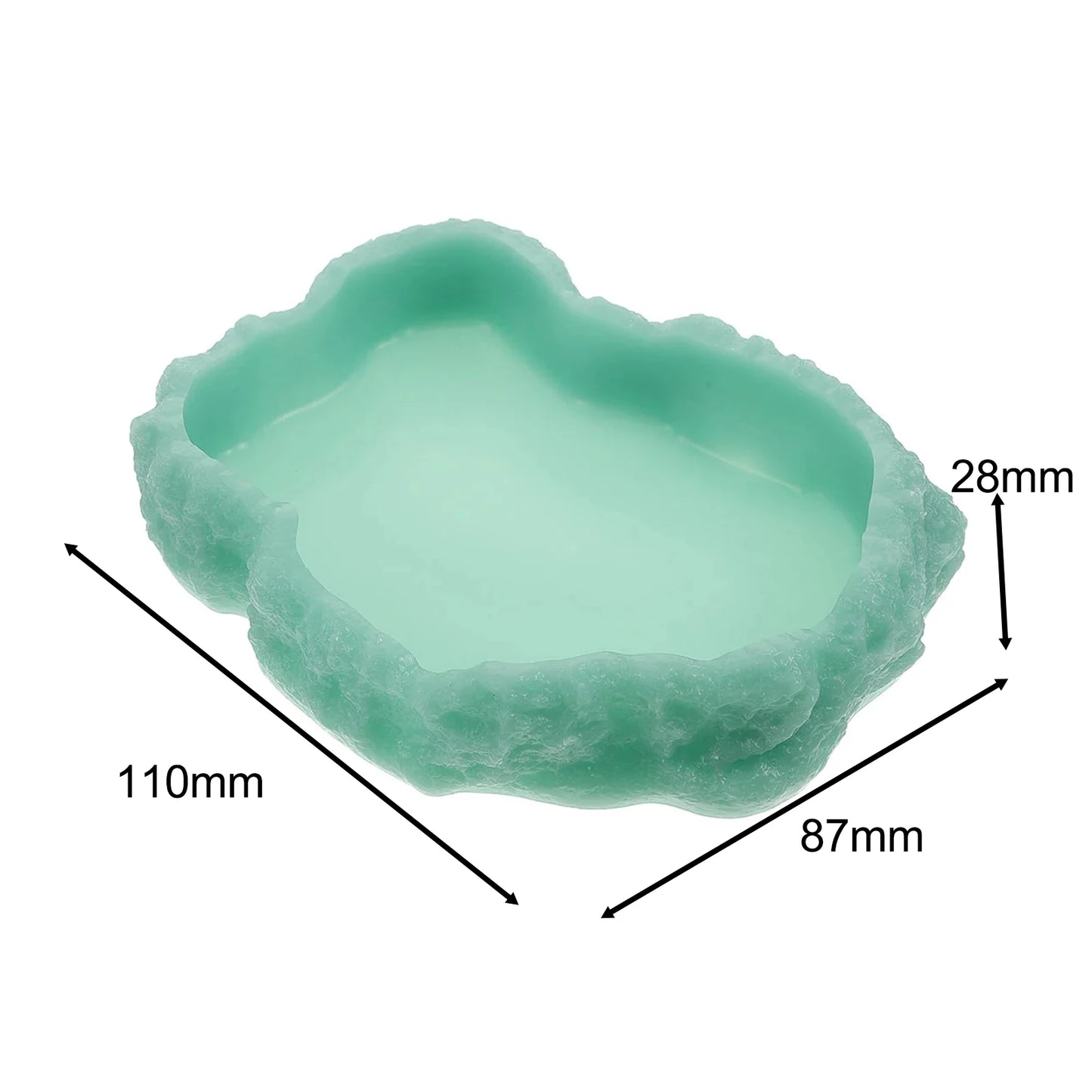 Gamelle en Résine Imitation Roche pour Reptiles & Amphibiens – Eau & Nourriture, XS à L
