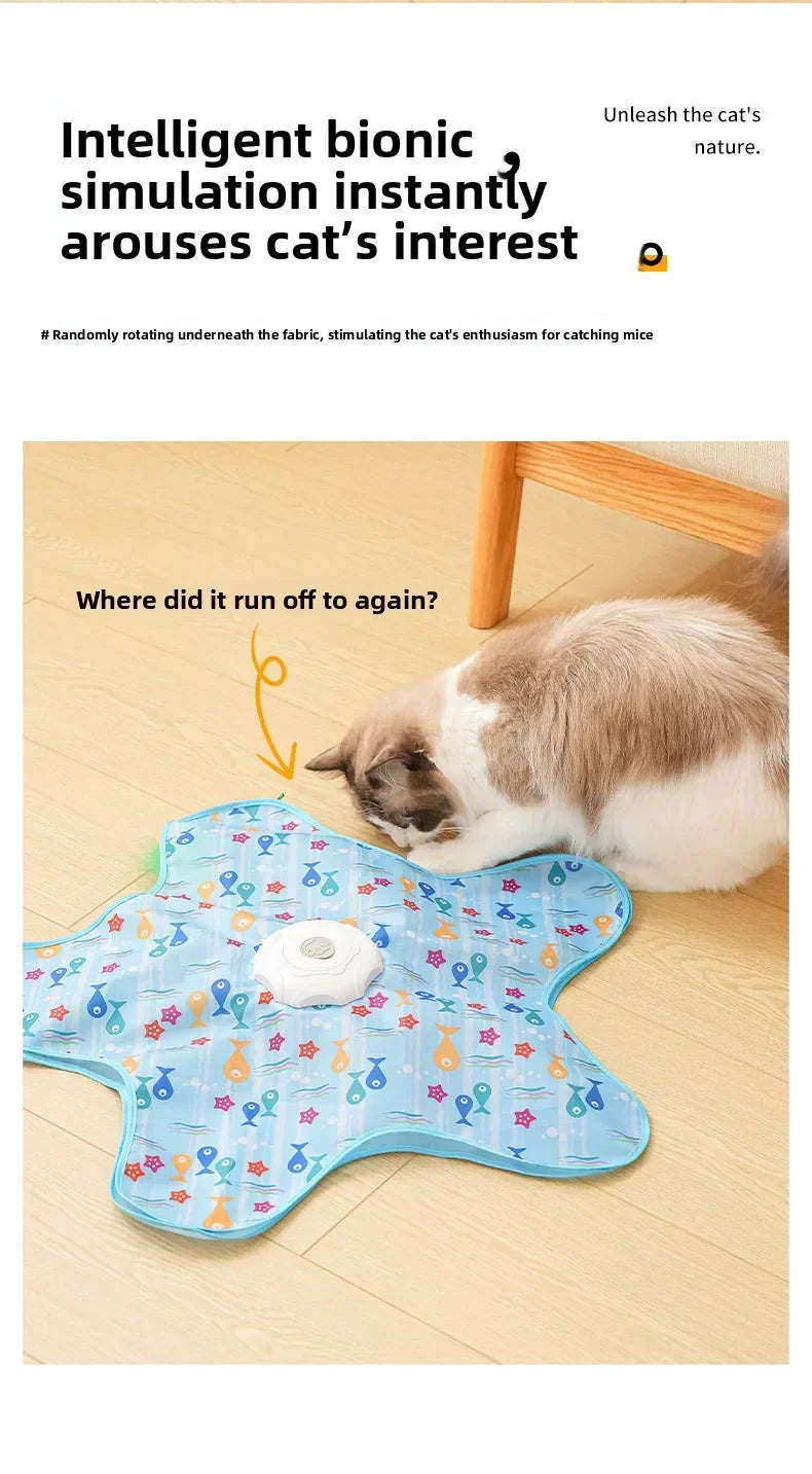 Elektrisch draaiplateau voor katten, zelfstimulerend en vervelingsbestendig huisdierenspeeltje, leuke en intelligente kattenstok, sportieve consumptie