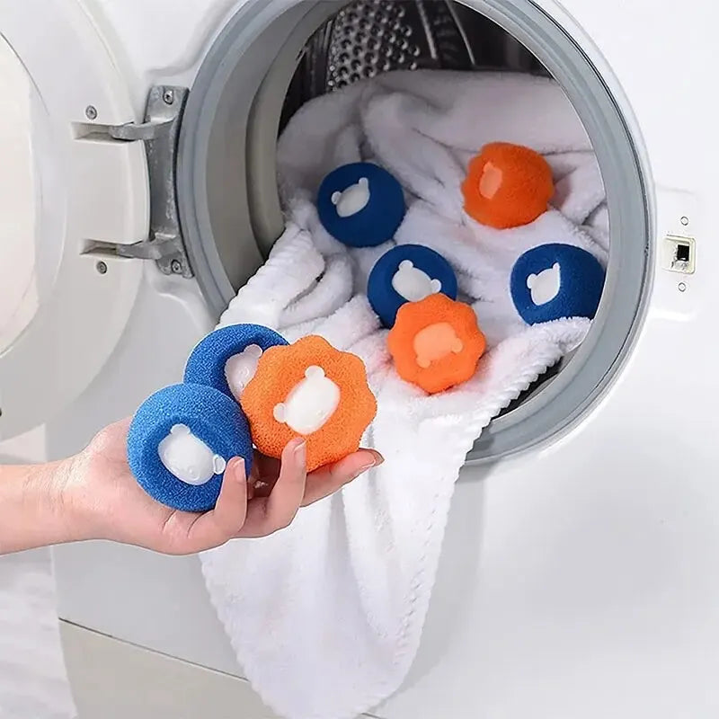 Boule anti-poils réutilisable pour machine à laver – Attrape-peluches et poils d'animaux