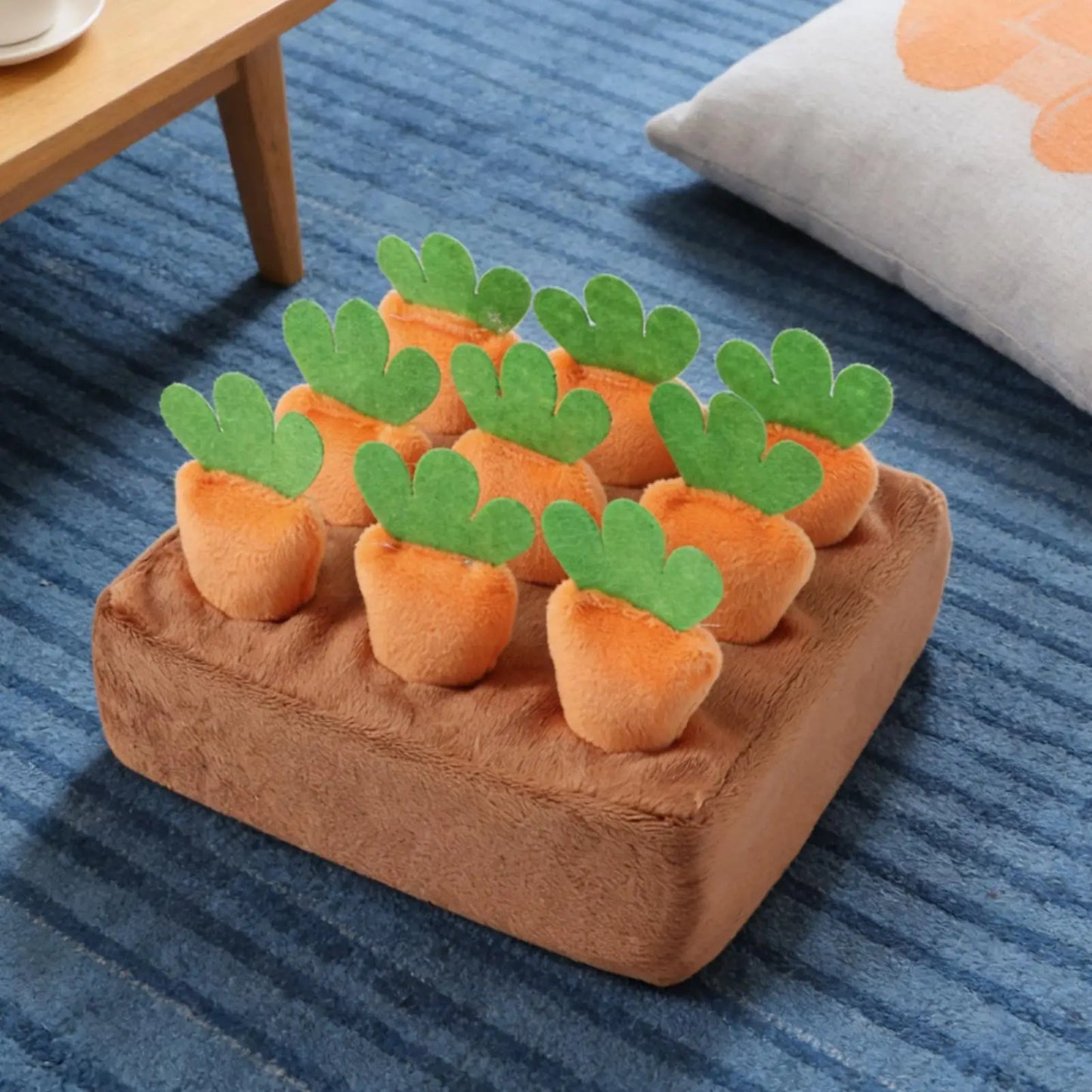 Tapis de reniflage pour chien – Puzzle interactif avec 9 carottes amovibles