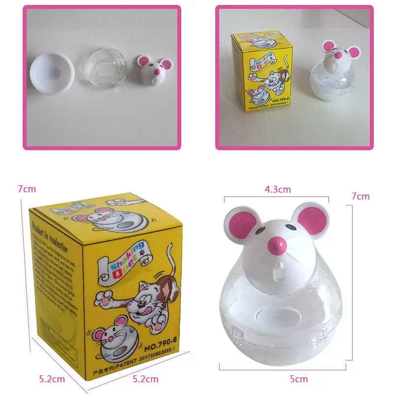 Jouet Distributeur de Nourriture pour Chat – Gobelet Souris Interactif