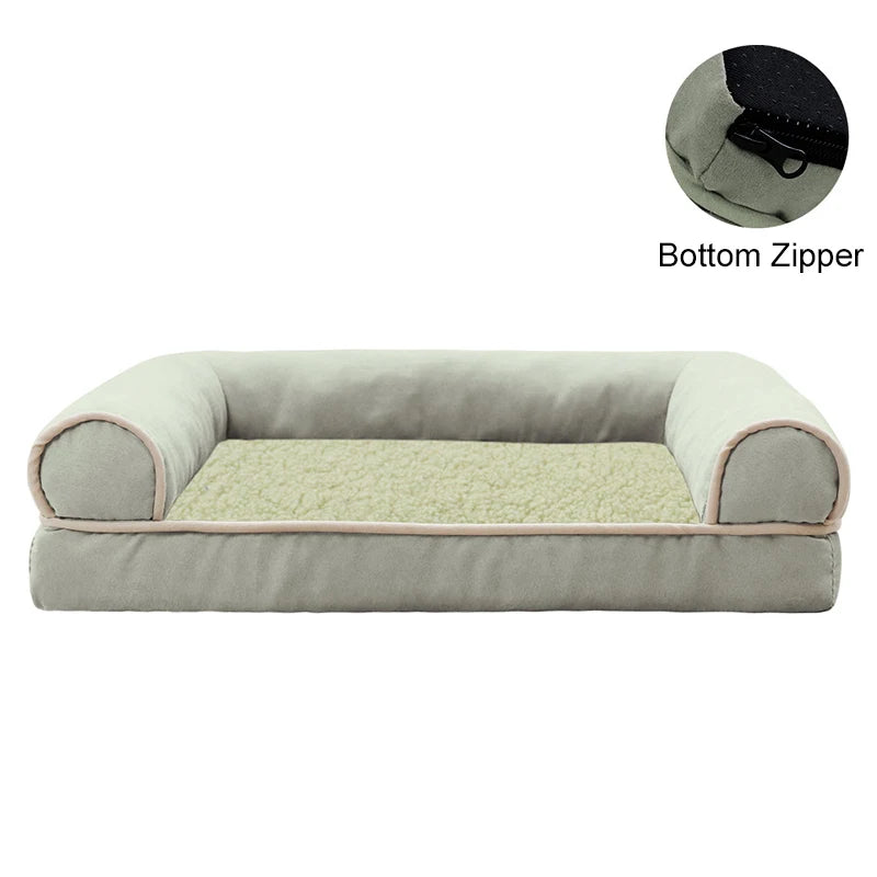 Lit Orthopédique À Mémoire de Forme pour Chien & Chat — Polaire Douce, 4 Tailles