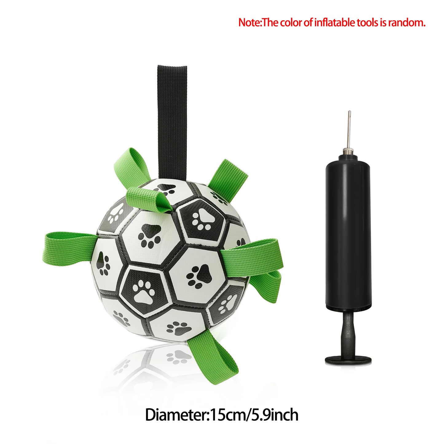Ballon de Football en Cuir pour Chien – Mordant & Entraînement Extérieur, 12,5 à 22 cm