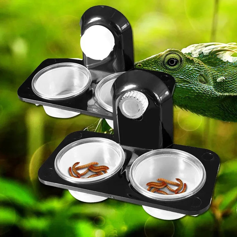 Mangeoire Murale pour Terrarium – Boîte d'Alimentation Anti-évasion