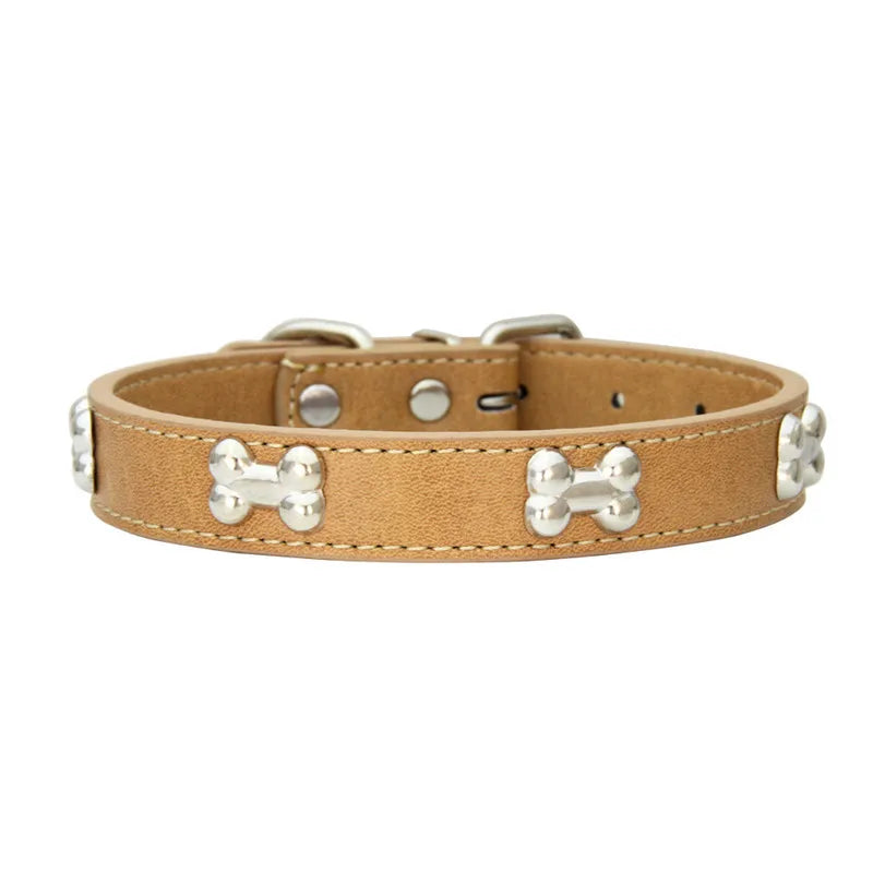 Collier en Cuir pour Chien – 16 Couleurs, Tailles XS à L