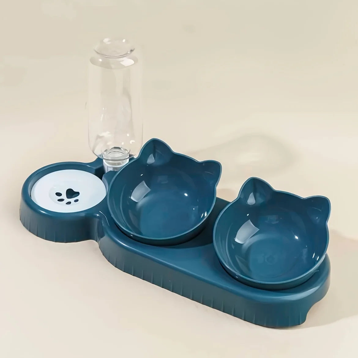 Ensemble 3 en 1 gamelle et distributeur d’eau pour chat