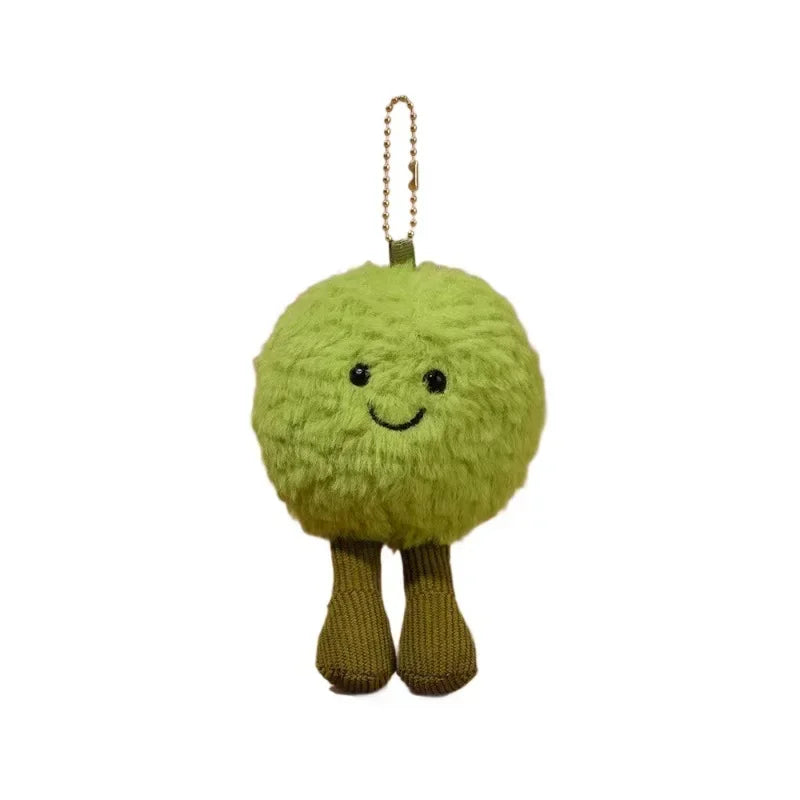 Porte-clés peluche fruits et légumes mignons – 45 modèles, idéal cadeau